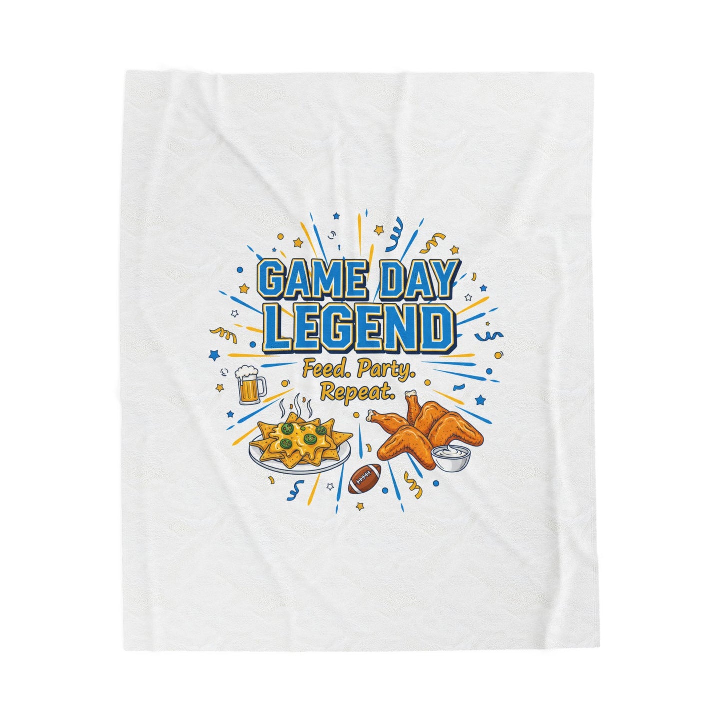 Game Day Legend Velveteen Blanket | Super Bowl Party, Game Day Humor