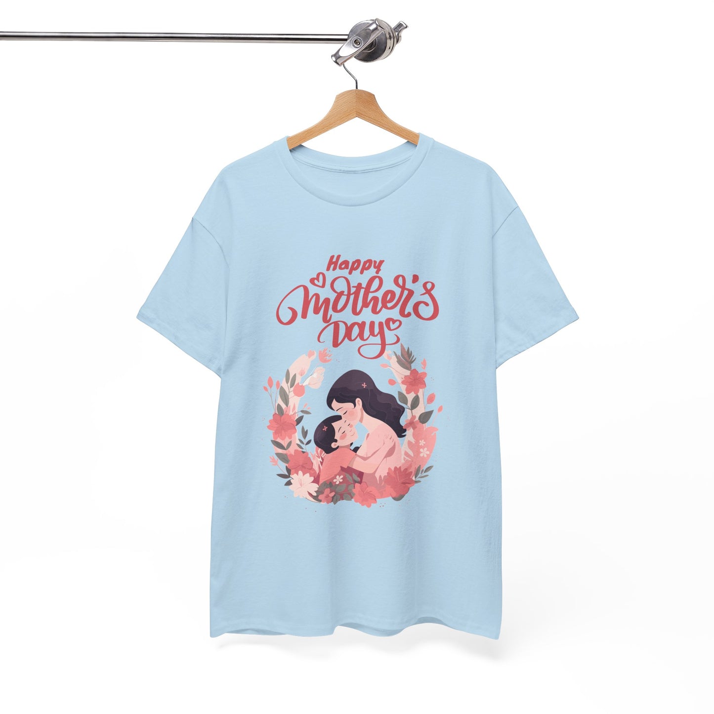 Mother’s Day Tee — "Happy Mother's Day" Floral Mom & Child Shirt