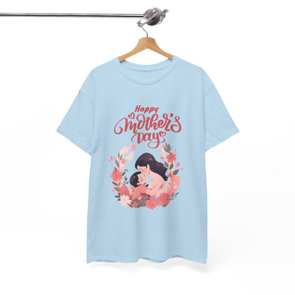 Mother’s Day Tee — "Happy Mother's Day" Floral Mom & Child Shirt