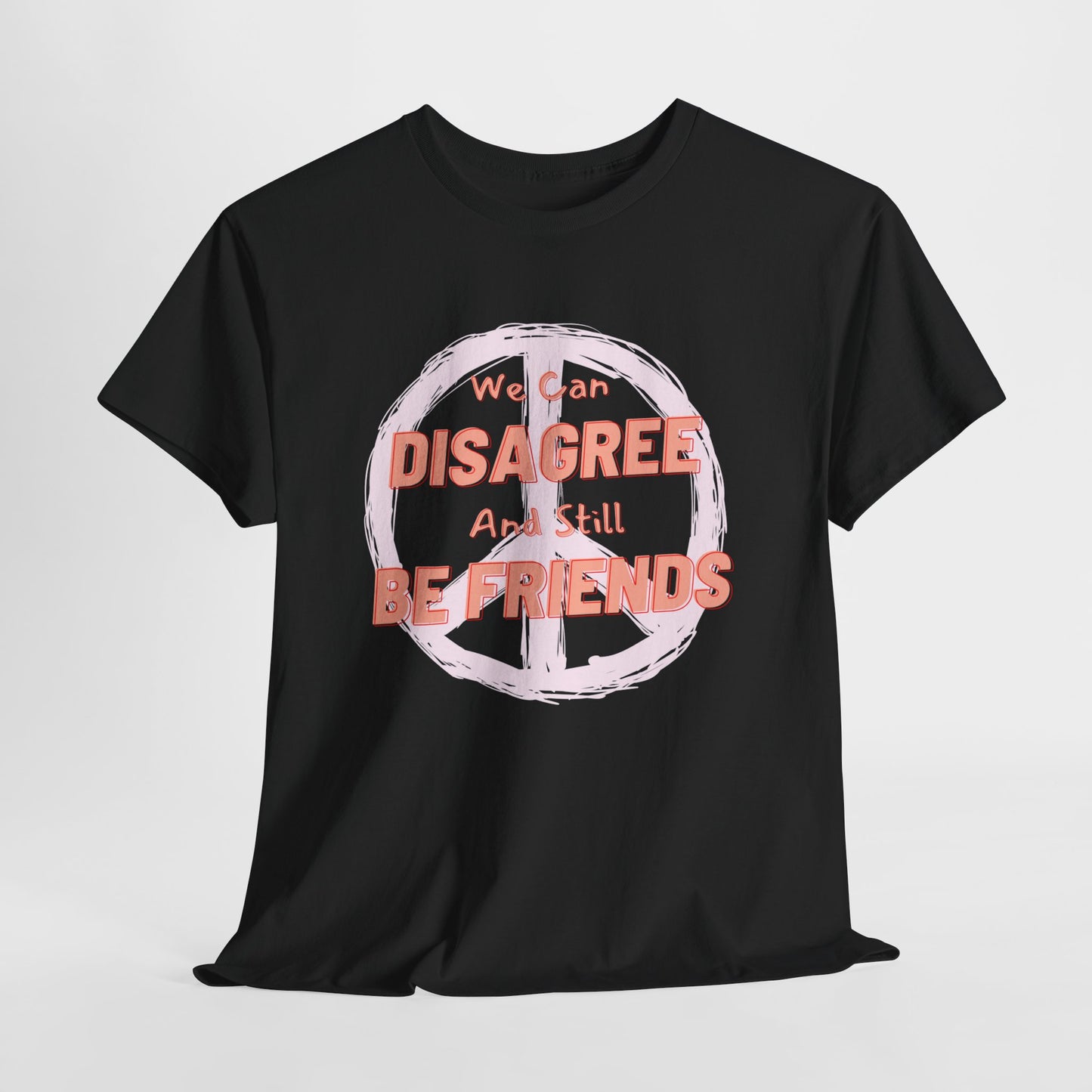 Peaceful Disagreement Unisex Heavy Cotton Tee, Casual Wear, Friendship Gift, Statement Shirt, Relaxed Fit Tee, Everyday Comfort