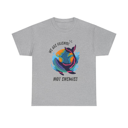 Earth-Friendly Unisex Heavy Cotton Tee - 'We Are Friends Not Enemies', Eco Apparel, Sustainable Fashion, Gift for Nature Lovers, Earth [...]