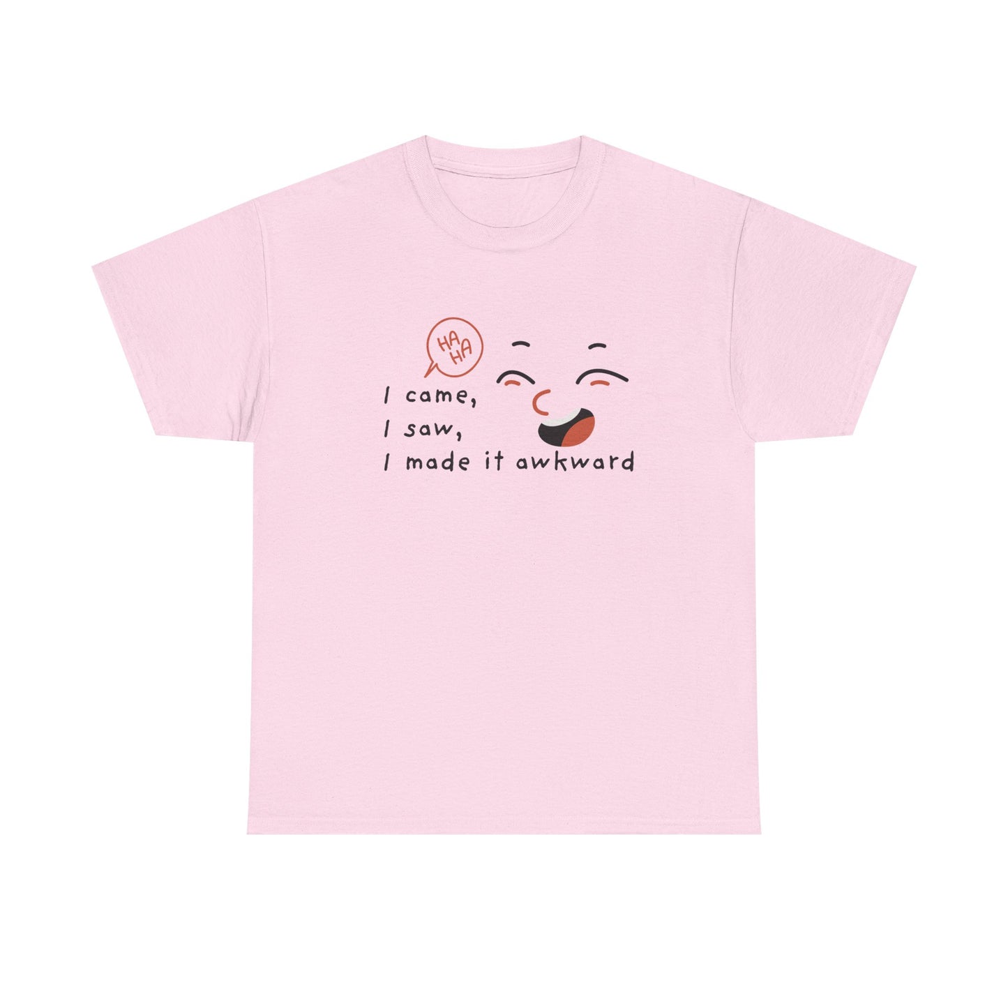 Awkward Humor Tee, Funny T-Shirt, Gift for Friends, Casual Wear, Ice Breaker Shirt, Quirky Graphic Tee shirt