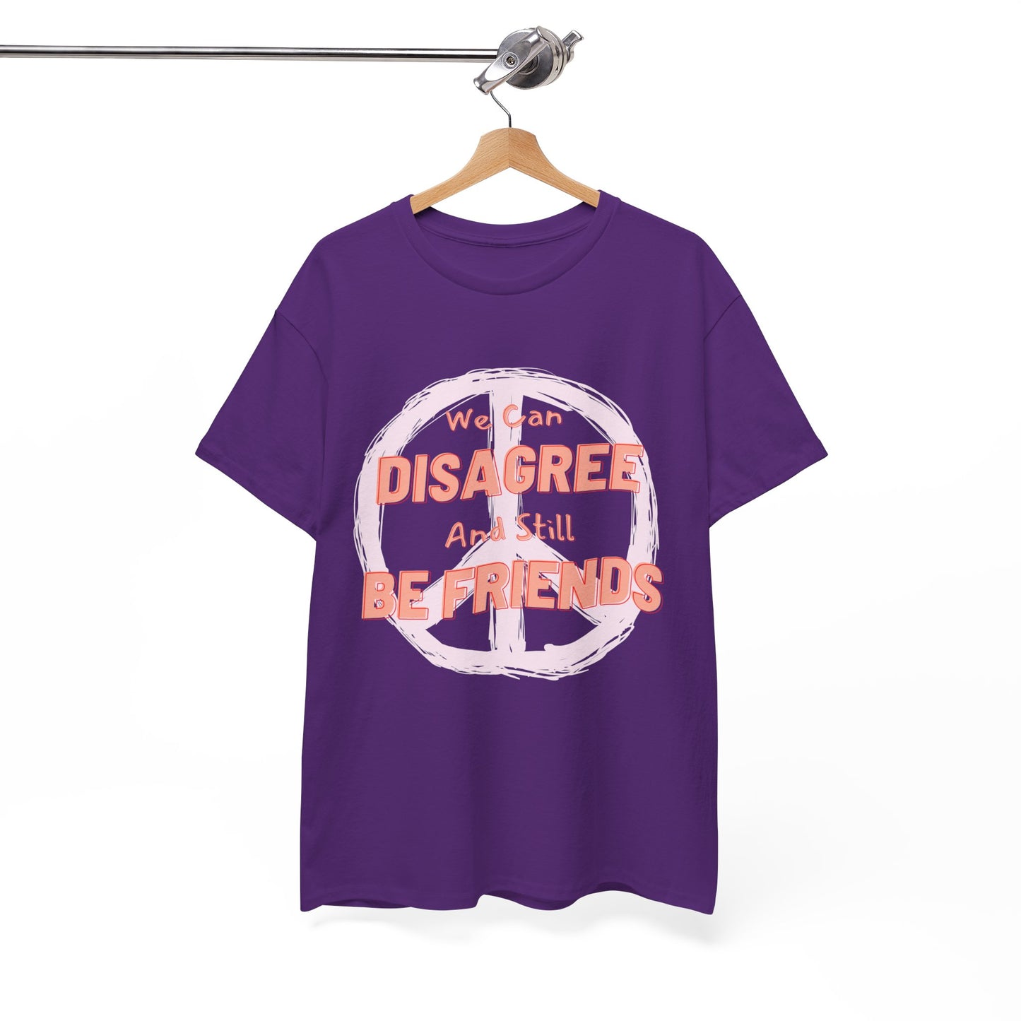 Peaceful Disagreement Unisex Heavy Cotton Tee, Casual Wear, Friendship Gift, Statement Shirt, Relaxed Fit Tee, Everyday Comfort