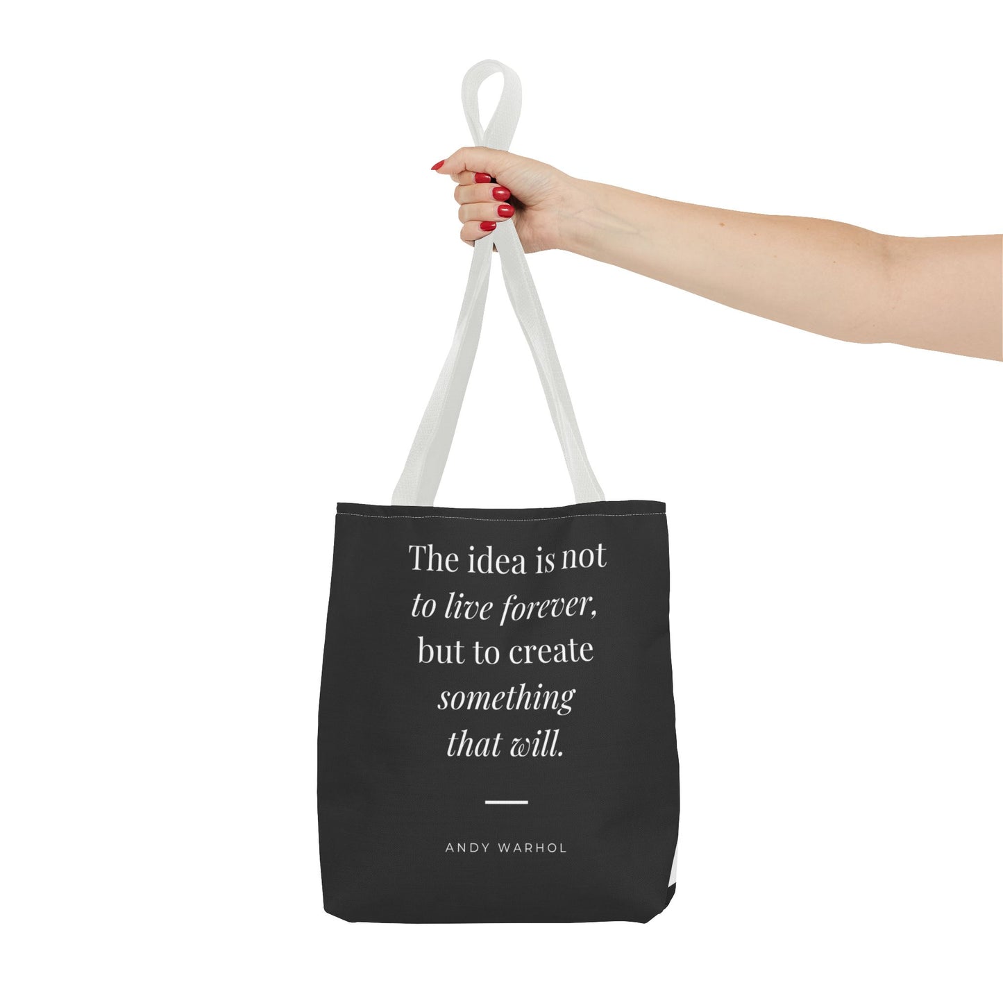 Inspirational Quote Tote Bag — "Create Something That Will"