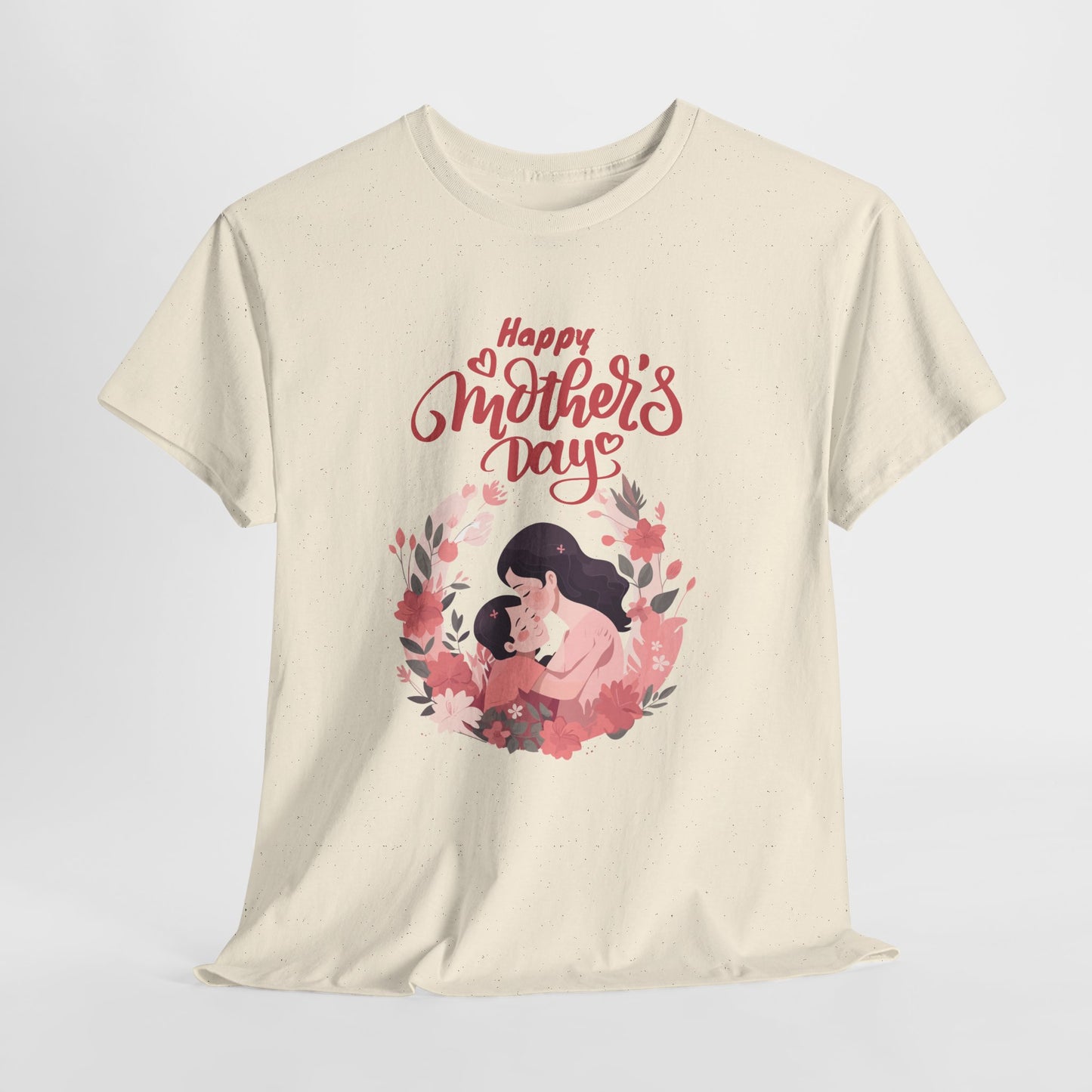 Mother’s Day Tee — "Happy Mother's Day" Floral Mom & Child Shirt