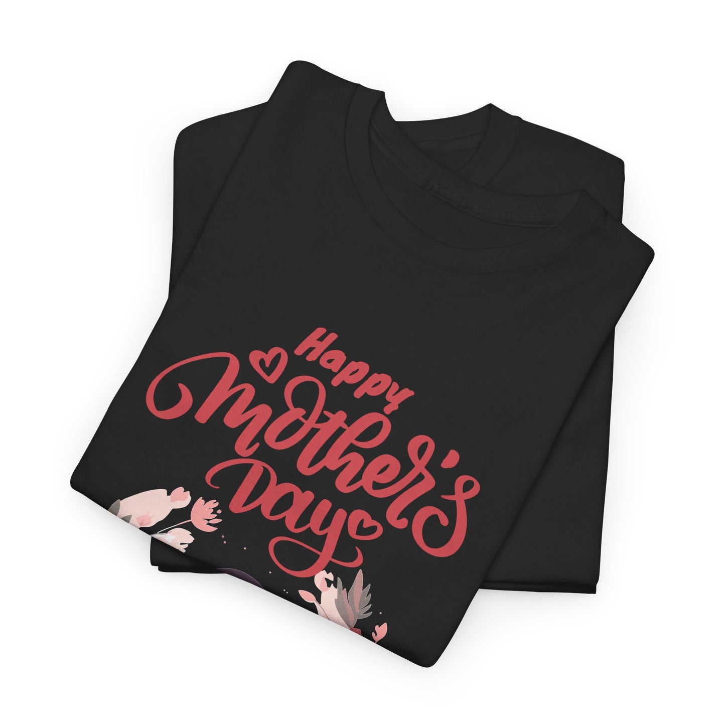 Mother’s Day Tee — "Happy Mother's Day" Floral Mom & Child Shirt
