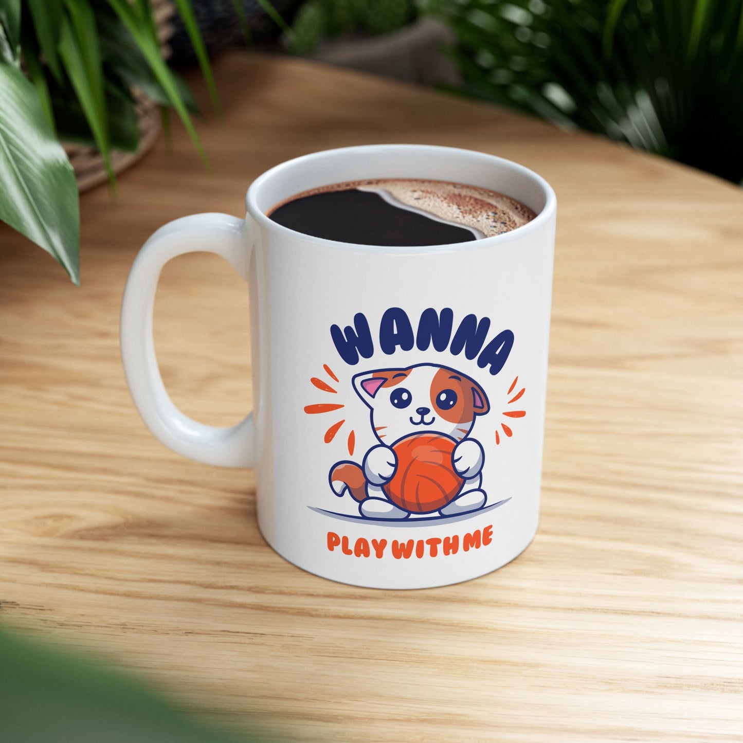 Whimsical Ceramic Mug - Perfect for Cat Lovers, Gifts, Birthdays, Coffee, Tea, Fun Decor