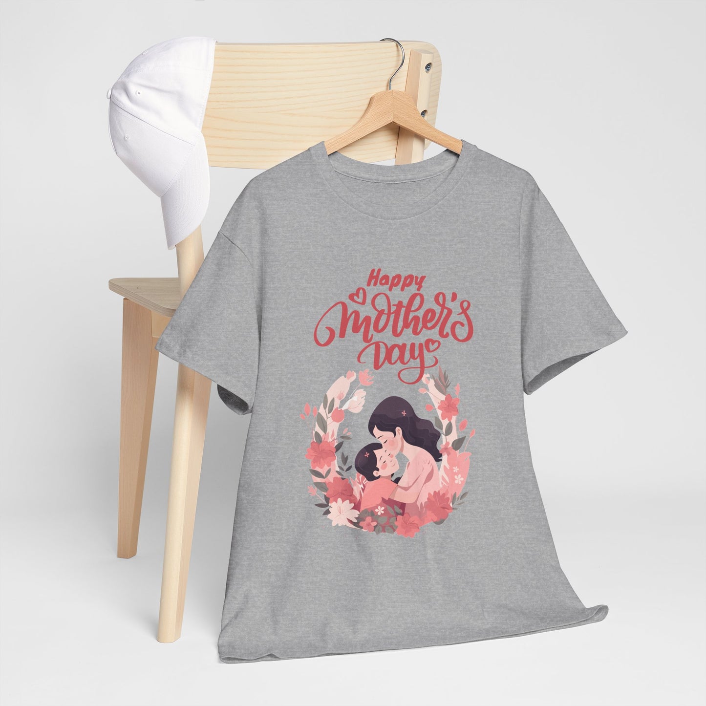 Mother’s Day Tee — "Happy Mother's Day" Floral Mom & Child Shirt