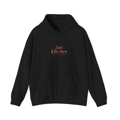 Just Be Here Hoodie | authenticity slogan, slow life aesthetic