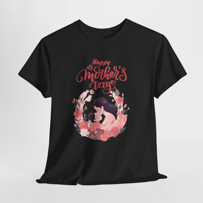 Mother’s Day Tee — "Happy Mother's Day" Floral Mom & Child Shirt
