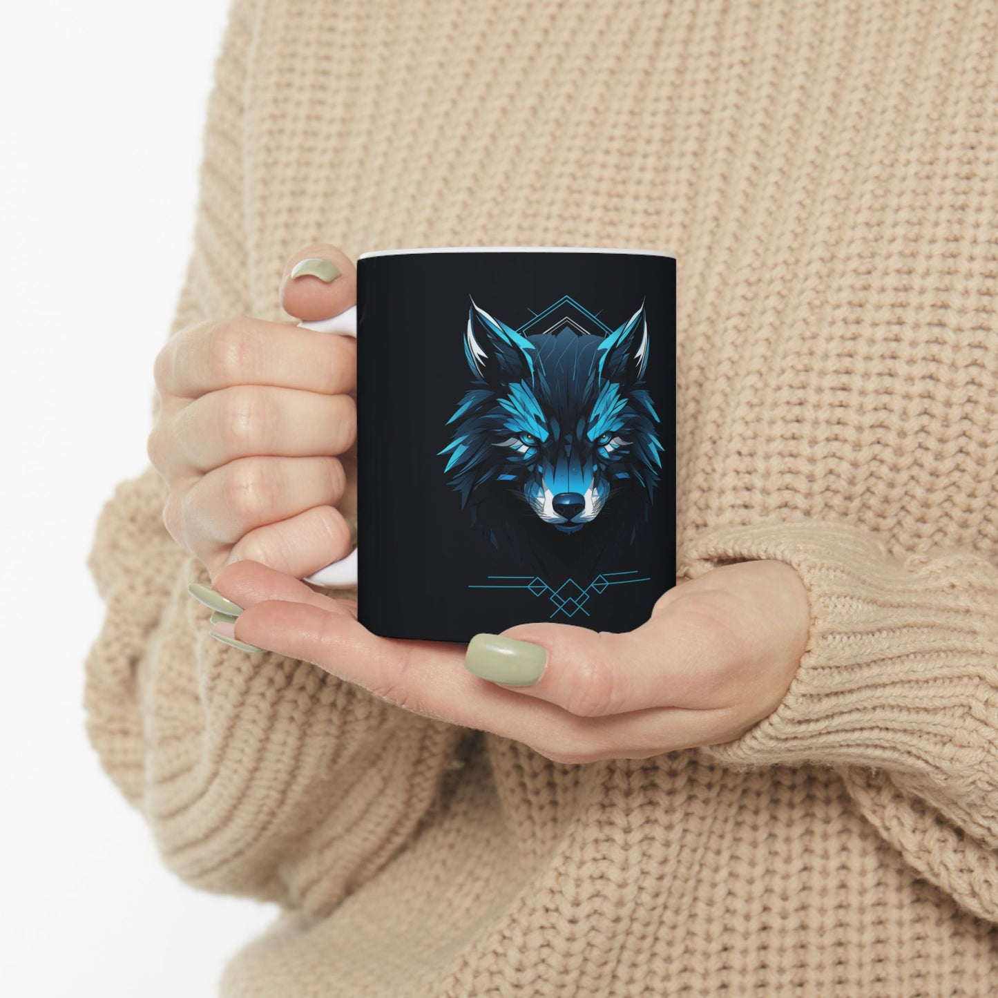 Wolf Design Ceramic Mug - Perfect Gift for Animal Lovers, Coffee Lovers, Birthday Present, Home Decor, and Nature Enthusiasts