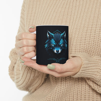 Wolf Design Ceramic Mug - Perfect Gift for Animal Lovers, Coffee Lovers, Birthday Present, Home Decor, and Nature Enthusiasts