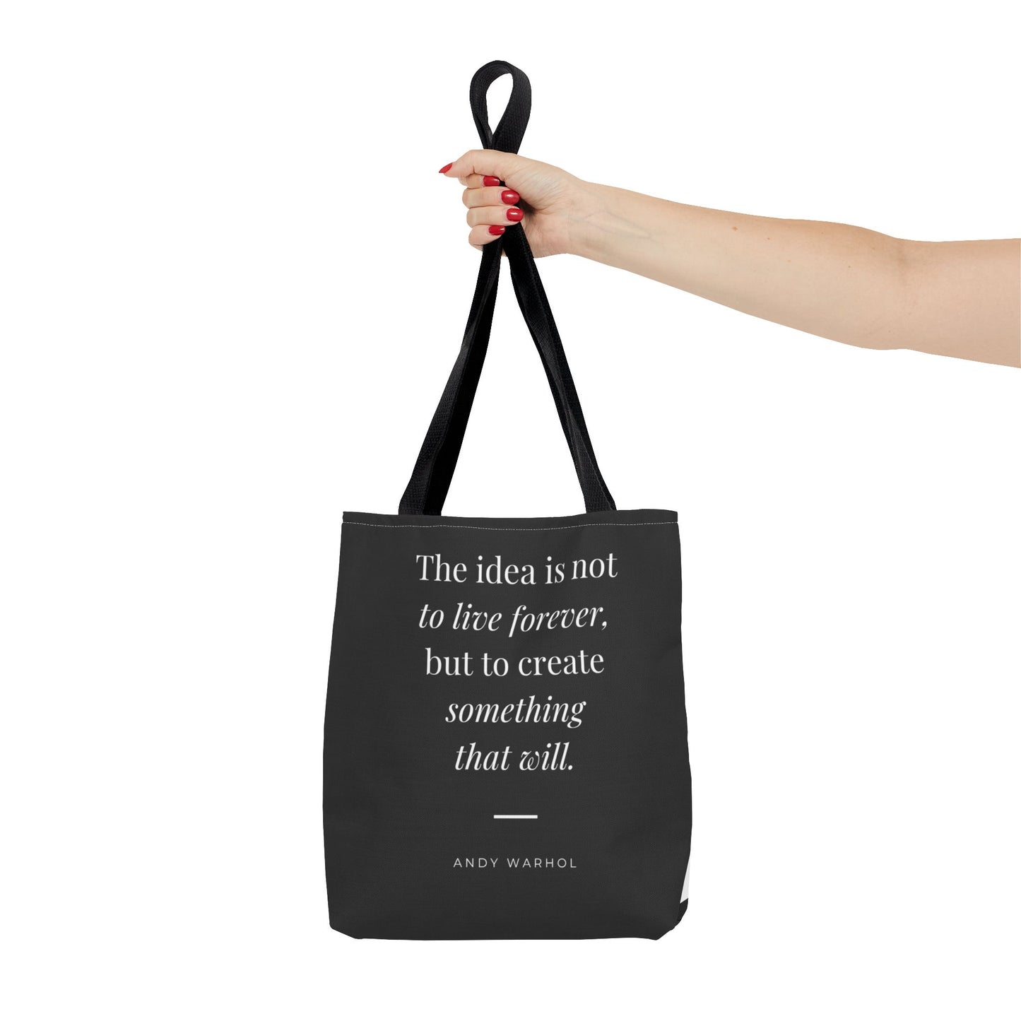 Inspirational Quote Tote Bag — "Create Something That Will"