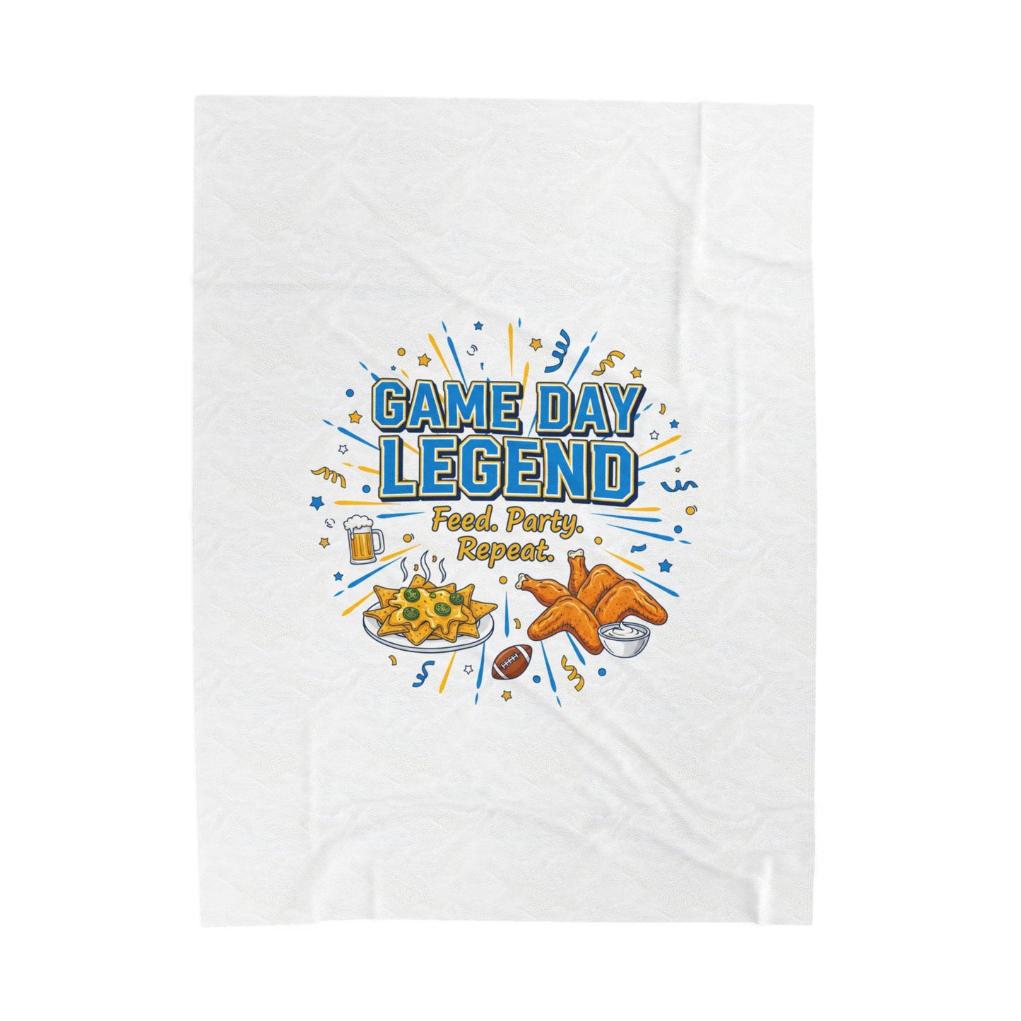 Game Day Legend Velveteen Blanket | Super Bowl Party, Game Day Humor