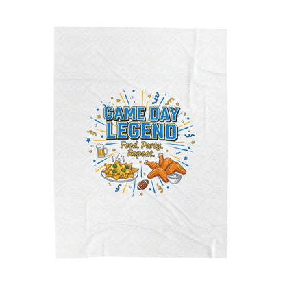 Game Day Legend Velveteen Blanket | Super Bowl Party, Game Day Humor