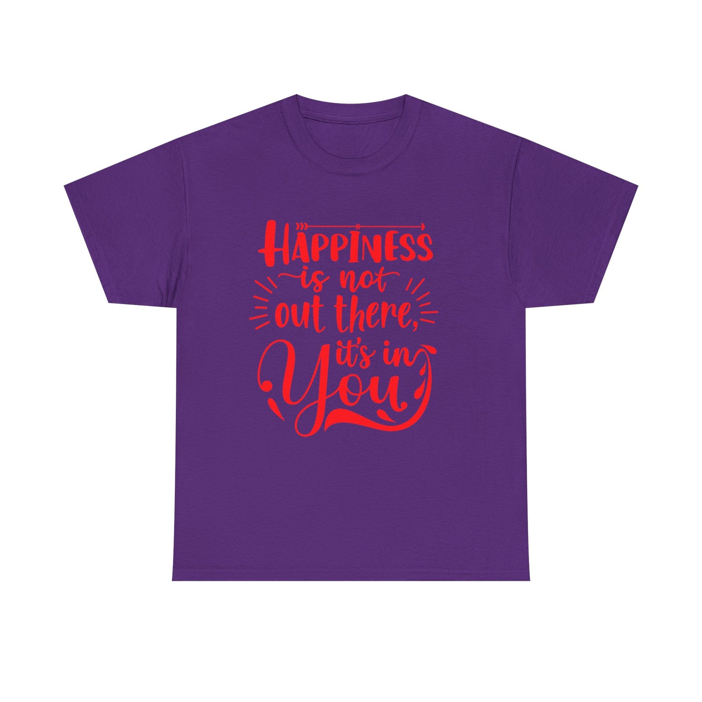 Happiness Affirmation Tee, Unisex Cotton Shirt, Positive Quote Graphic Tee, Gift for Friends, Motivational T-Shirt, Inspiring Apparel