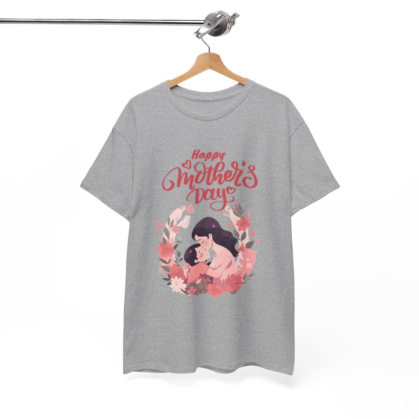Mother’s Day Tee — "Happy Mother's Day" Floral Mom & Child Shirt
