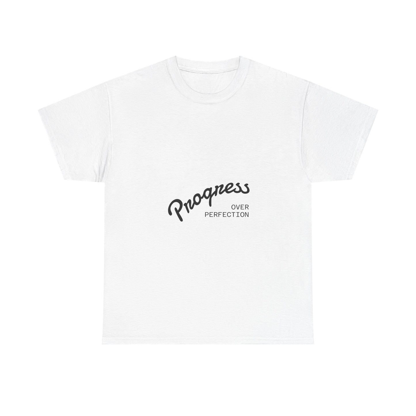 Motivational back to school Unisex Heavy Cotton shirts Progress Over Perfection, Inspirational Style