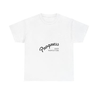 Motivational back to school Unisex Heavy Cotton shirts Progress Over Perfection, Inspirational Style