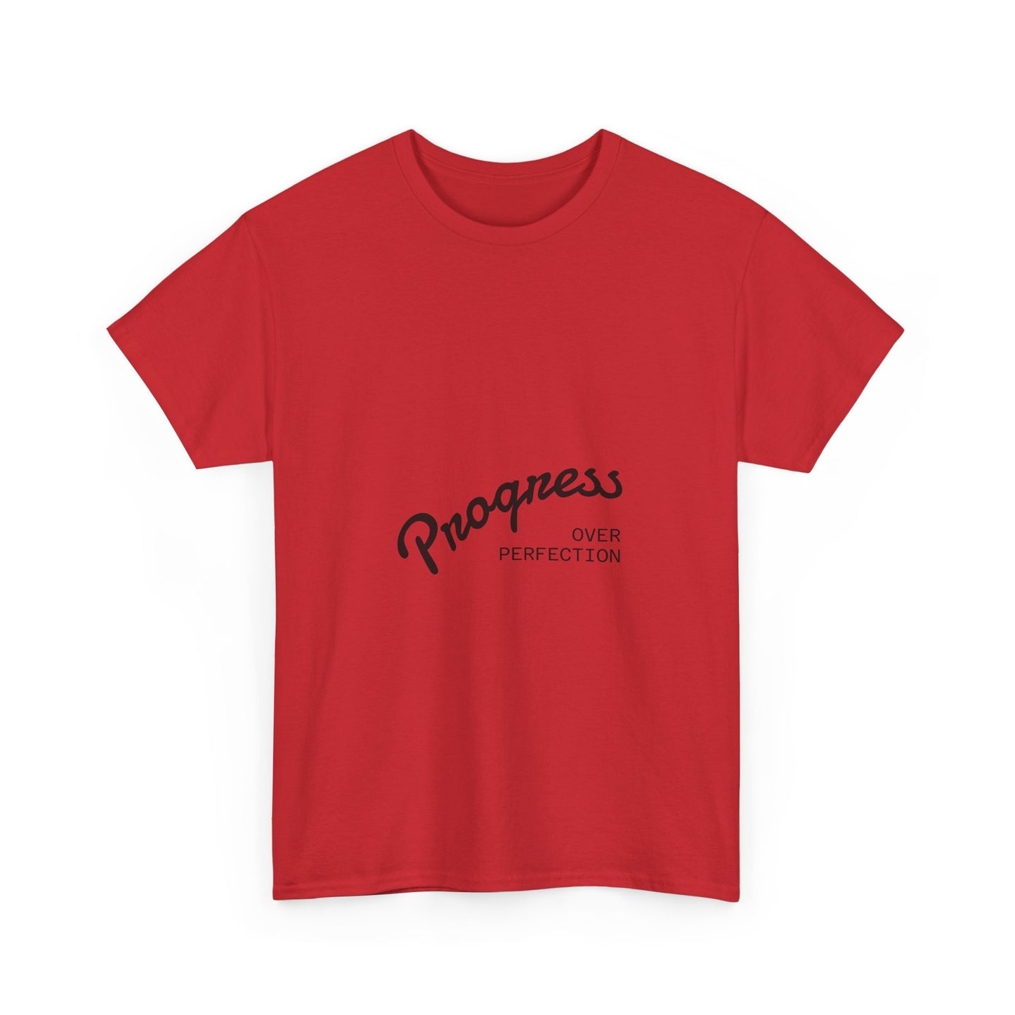 Motivational back to school Unisex Heavy Cotton shirts Progress Over Perfection, Inspirational Style