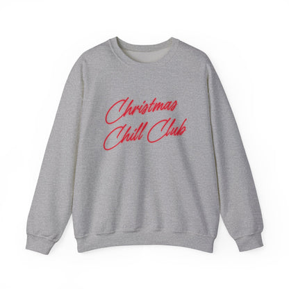 Christmas Chill Club Sweatshirt, Cozy Winter Sweater, Holiday Gift, Unisex Crewneck, Relaxed Fit, Festive Apparel, Season's Greetings