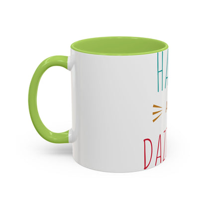 Happy and Dazzling Accent Coffee Mug — Inspirational Ceramic Tea Cup (11/15oz)