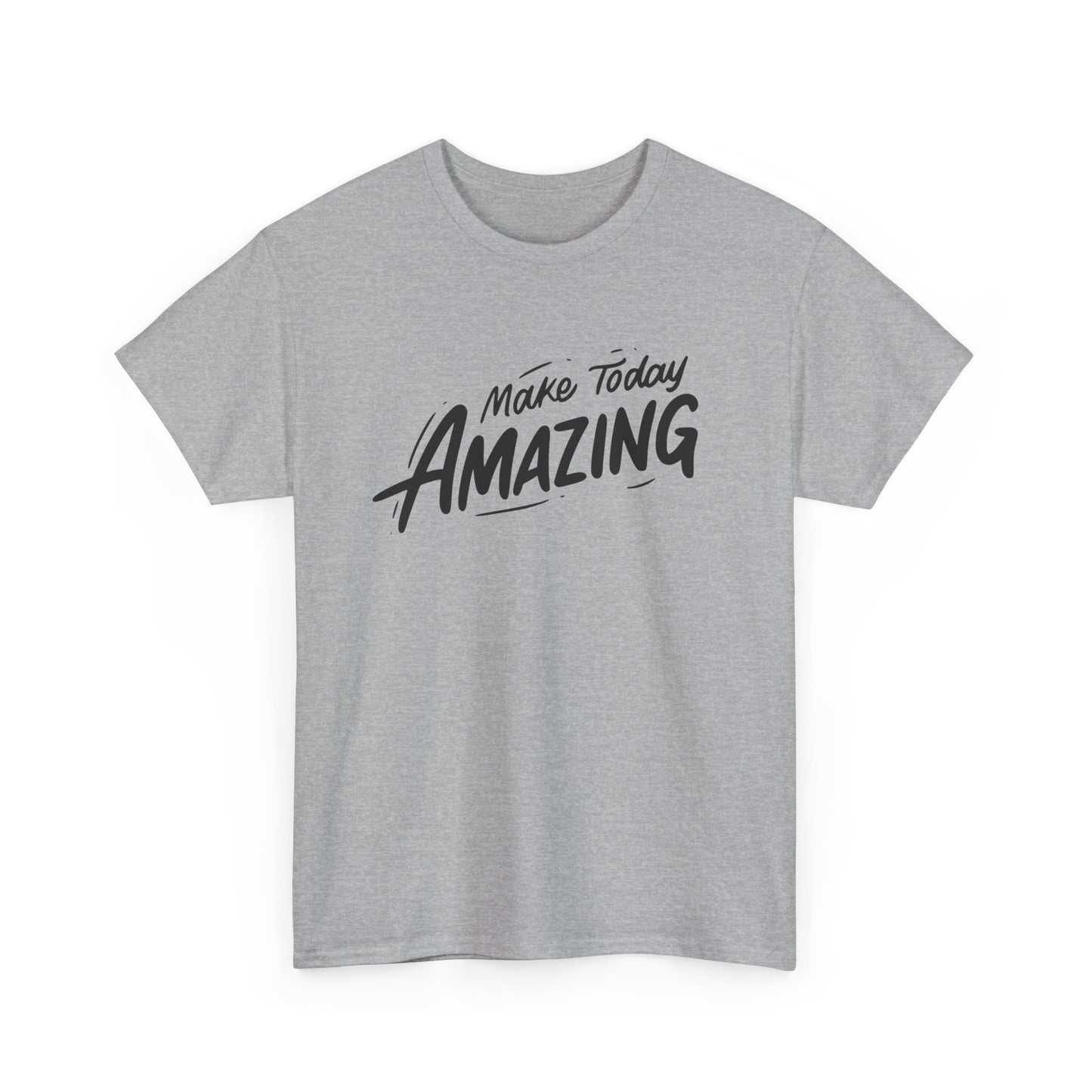 Unisex Heavy Cotton Tee - "Make Today Amazing" Inspirational Shirt, Casual Wear, Gift for Friends, Motivational Tee, Everyday Comfort