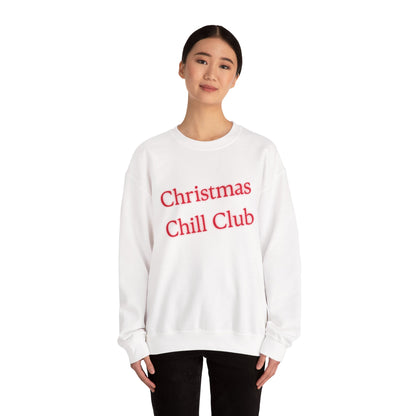 Christmas Chill Club Sweatshirt - Cozy Holiday Apparel, Unisex Crewneck, Christmas Gift, Winter Sweater, Casual Lounge Wear