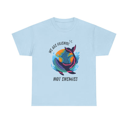 Earth-Friendly Unisex Heavy Cotton Tee - 'We Are Friends Not Enemies', Eco Apparel, Sustainable Fashion, Gift for Nature Lovers, Earth [...]