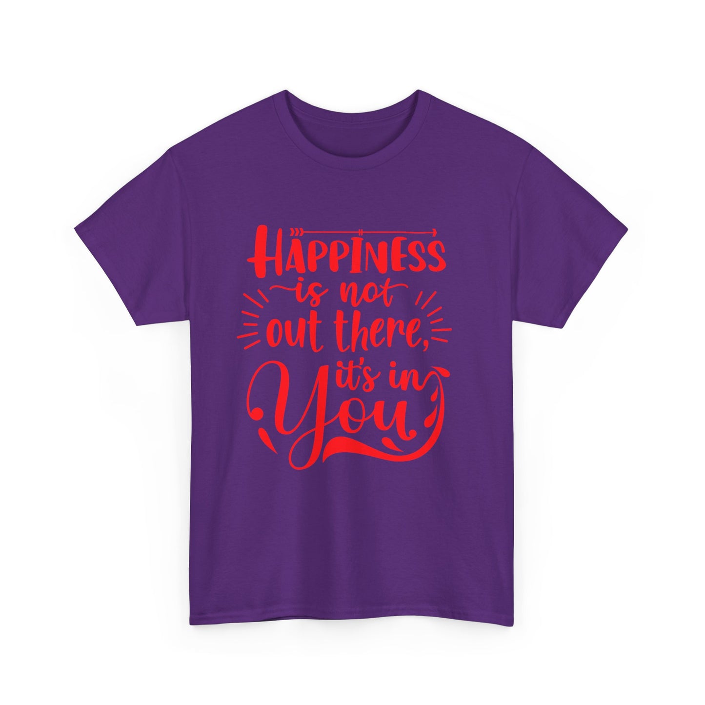 Happiness Affirmation Tee, Unisex Cotton Shirt, Positive Quote Graphic Tee, Gift for Friends, Motivational T-Shirt, Inspiring Apparel