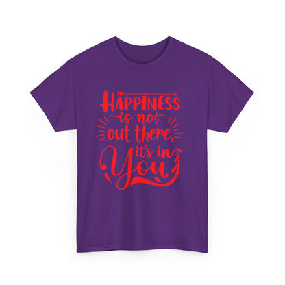 Happiness Affirmation Tee, Unisex Cotton Shirt, Positive Quote Graphic Tee, Gift for Friends, Motivational T-Shirt, Inspiring Apparel