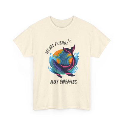 Earth-Friendly Unisex Heavy Cotton Tee - 'We Are Friends Not Enemies', Eco Apparel, Sustainable Fashion, Gift for Nature Lovers, Earth [...]