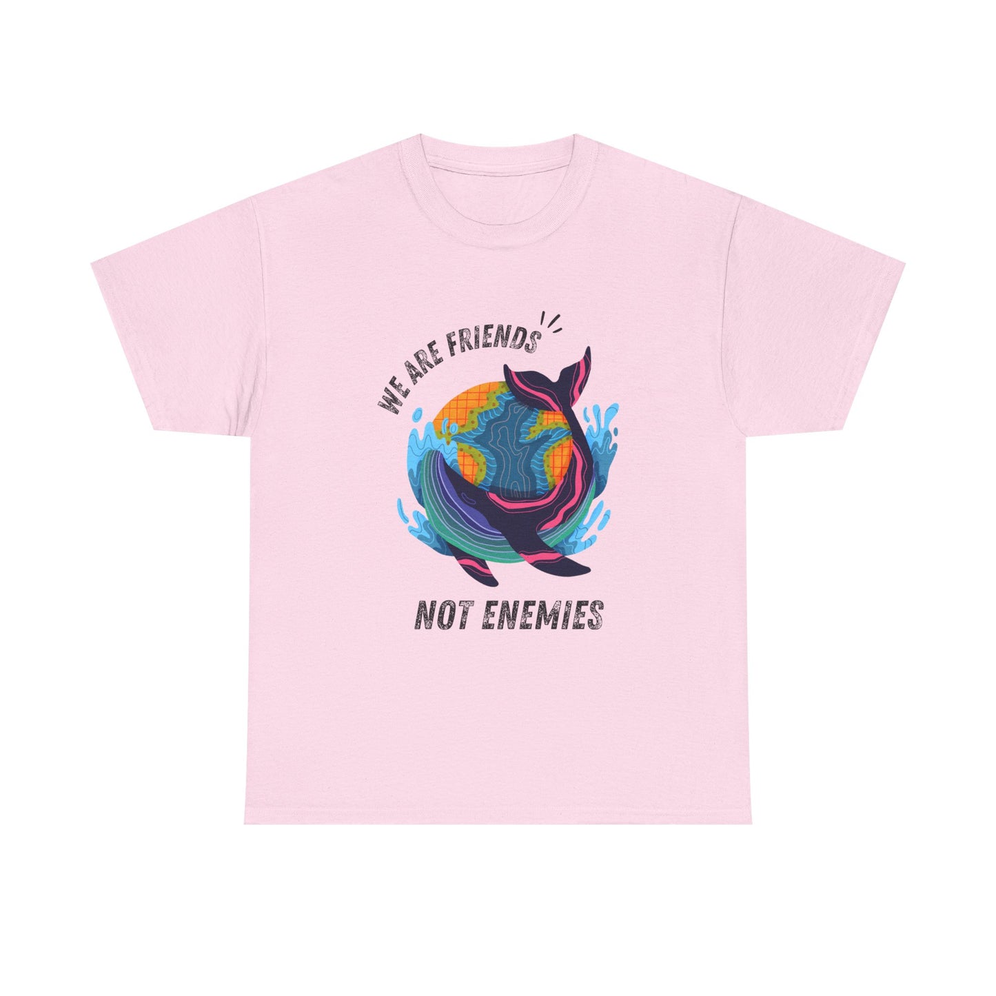 Earth-Friendly Unisex Heavy Cotton Tee - 'We Are Friends Not Enemies', Eco Apparel, Sustainable Fashion, Gift for Nature Lovers, Earth [...]