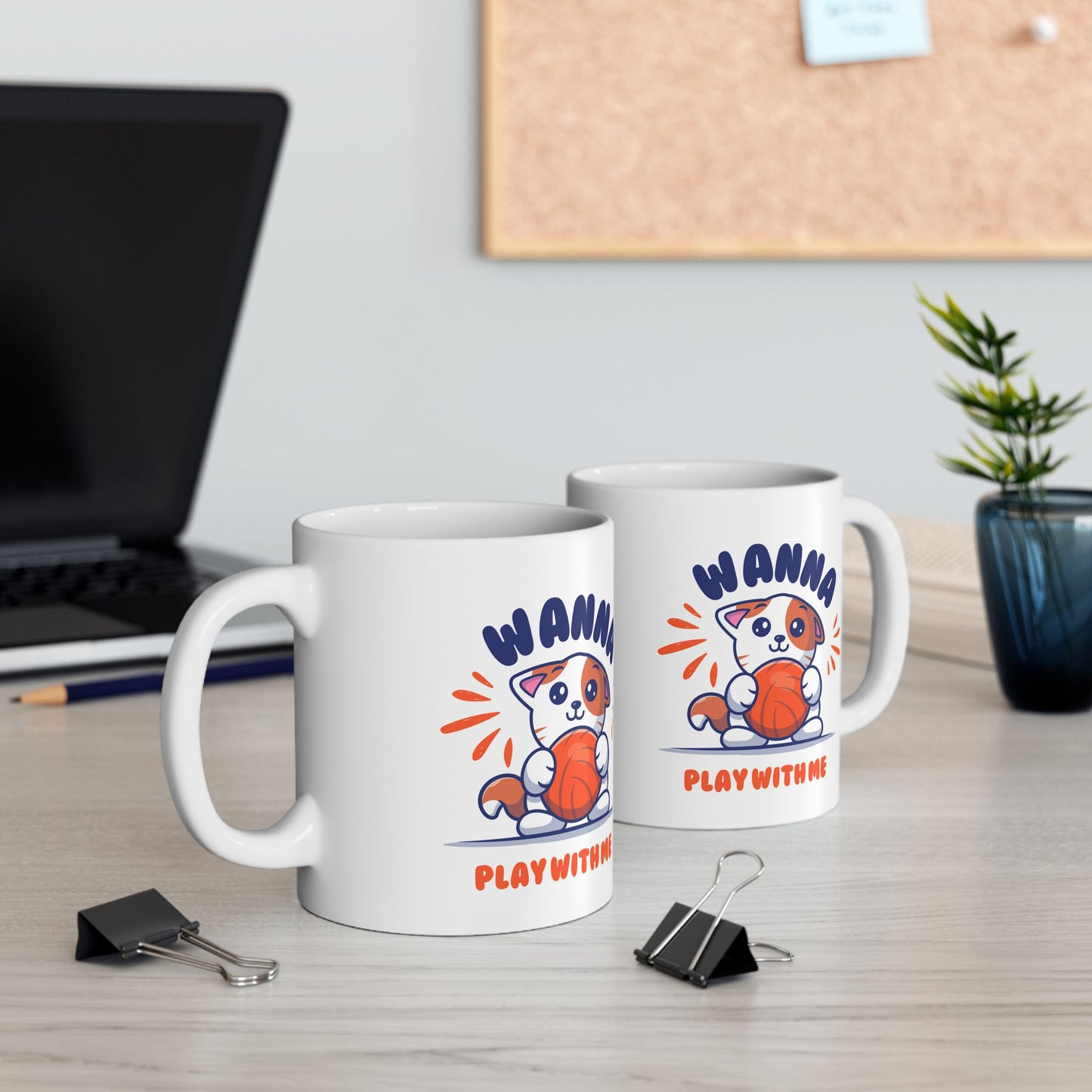 Whimsical Ceramic Mug - Perfect for Cat Lovers, Gifts, Birthdays, Coffee, Tea, Fun Decor