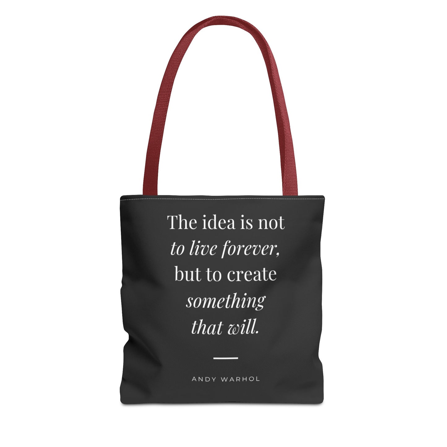 Inspirational Quote Tote Bag — "Create Something That Will"