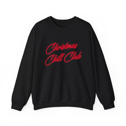 Christmas Chill Club Sweatshirt, Cozy Winter Sweater, Holiday Gift, Unisex Crewneck, Relaxed Fit, Festive Apparel, Season's Greetings