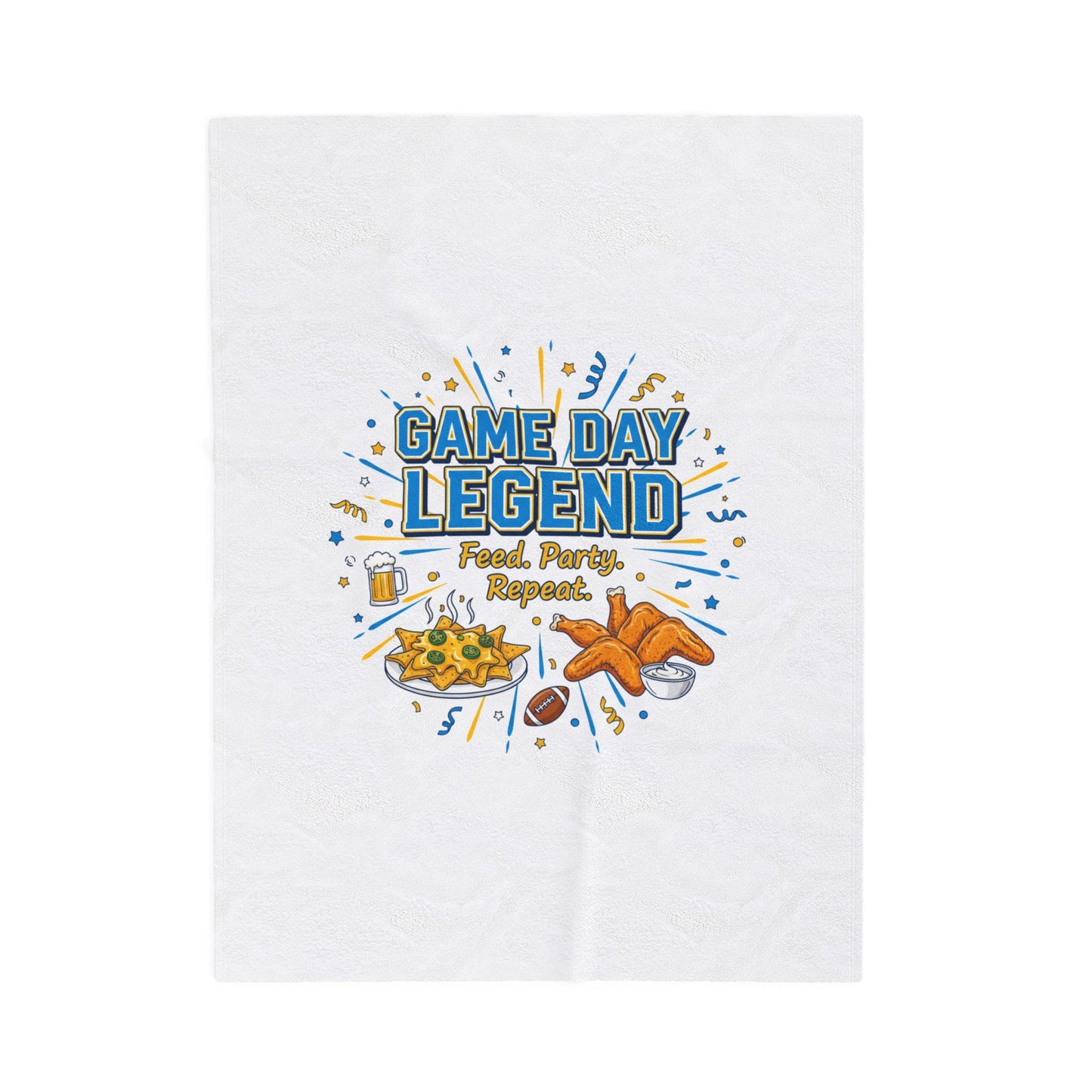 Game Day Legend Velveteen Blanket | Super Bowl Party, Game Day Humor