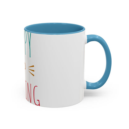 Happy and Dazzling Accent Coffee Mug — Inspirational Ceramic Tea Cup (11/15oz)