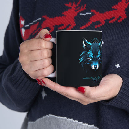 Wolf Design Ceramic Mug - Perfect Gift for Animal Lovers, Coffee Lovers, Birthday Present, Home Decor, and Nature Enthusiasts