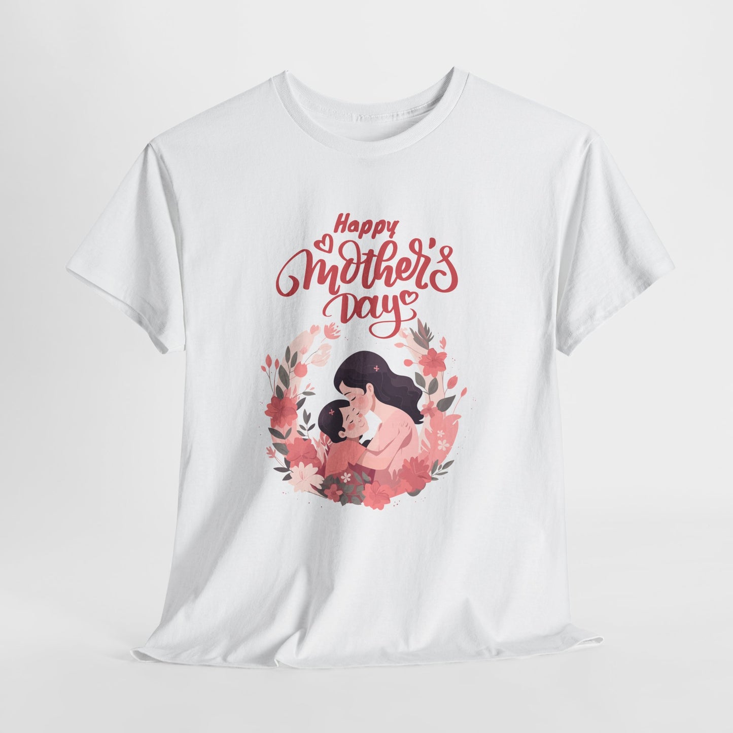 Mother’s Day Tee — "Happy Mother's Day" Floral Mom & Child Shirt