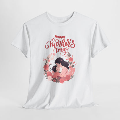 Mother’s Day Tee — "Happy Mother's Day" Floral Mom & Child Shirt