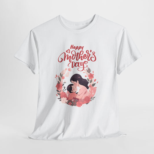 Mother’s Day Tee — "Happy Mother's Day" Floral Mom & Child Shirt