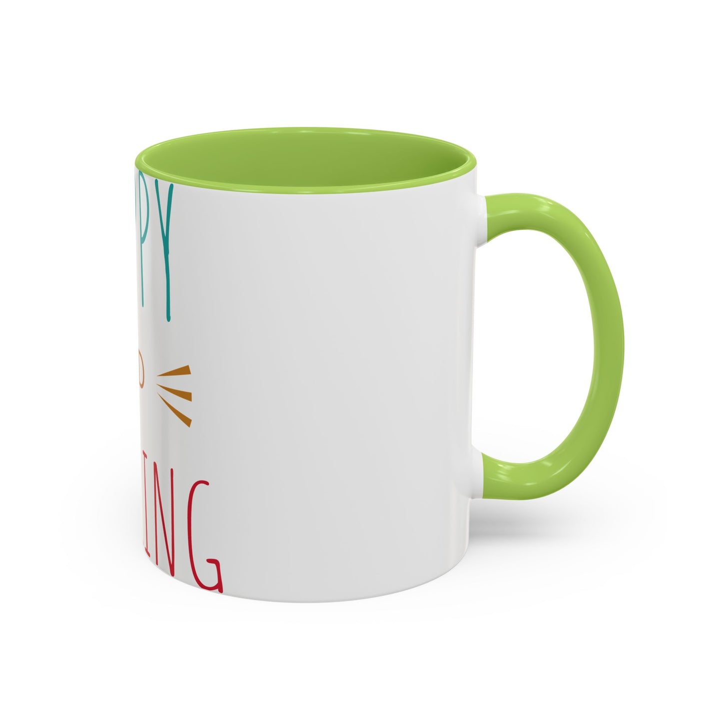 Happy and Dazzling Accent Coffee Mug — Inspirational Ceramic Tea Cup (11/15oz)