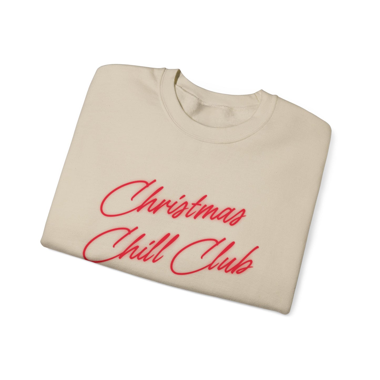 Christmas Chill Club Sweatshirt, Cozy Winter Sweater, Holiday Gift, Unisex Crewneck, Relaxed Fit, Festive Apparel, Season's Greetings