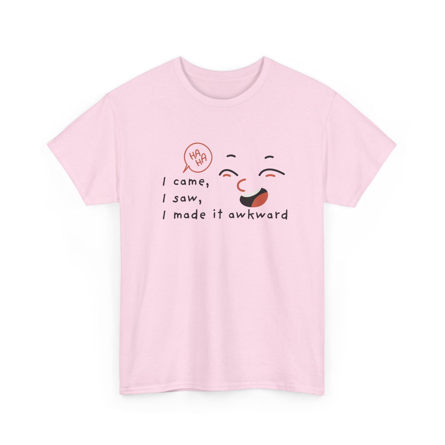 Awkward Humor Tee, Funny T-Shirt, Gift for Friends, Casual Wear, Ice Breaker Shirt, Quirky Graphic Tee shirt