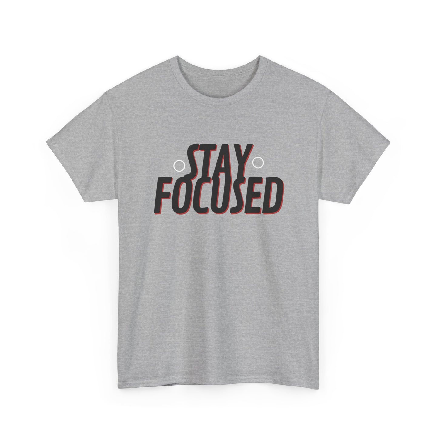 Stay Focused Unisex Heavy Cotton Tee, Motivational Shirt, Inspirational T-Shirt, Everyday Wear, Gifts for Students, Casual Outfit