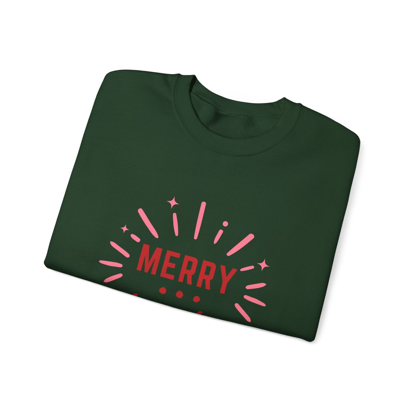 Merry Christmas Vibes Crewneck Sweatshirt | Cozy Holiday Wear, Unisex Winter Apparel, Christmas Gifts, Seasonal Fashion, Festive Sweatshirt