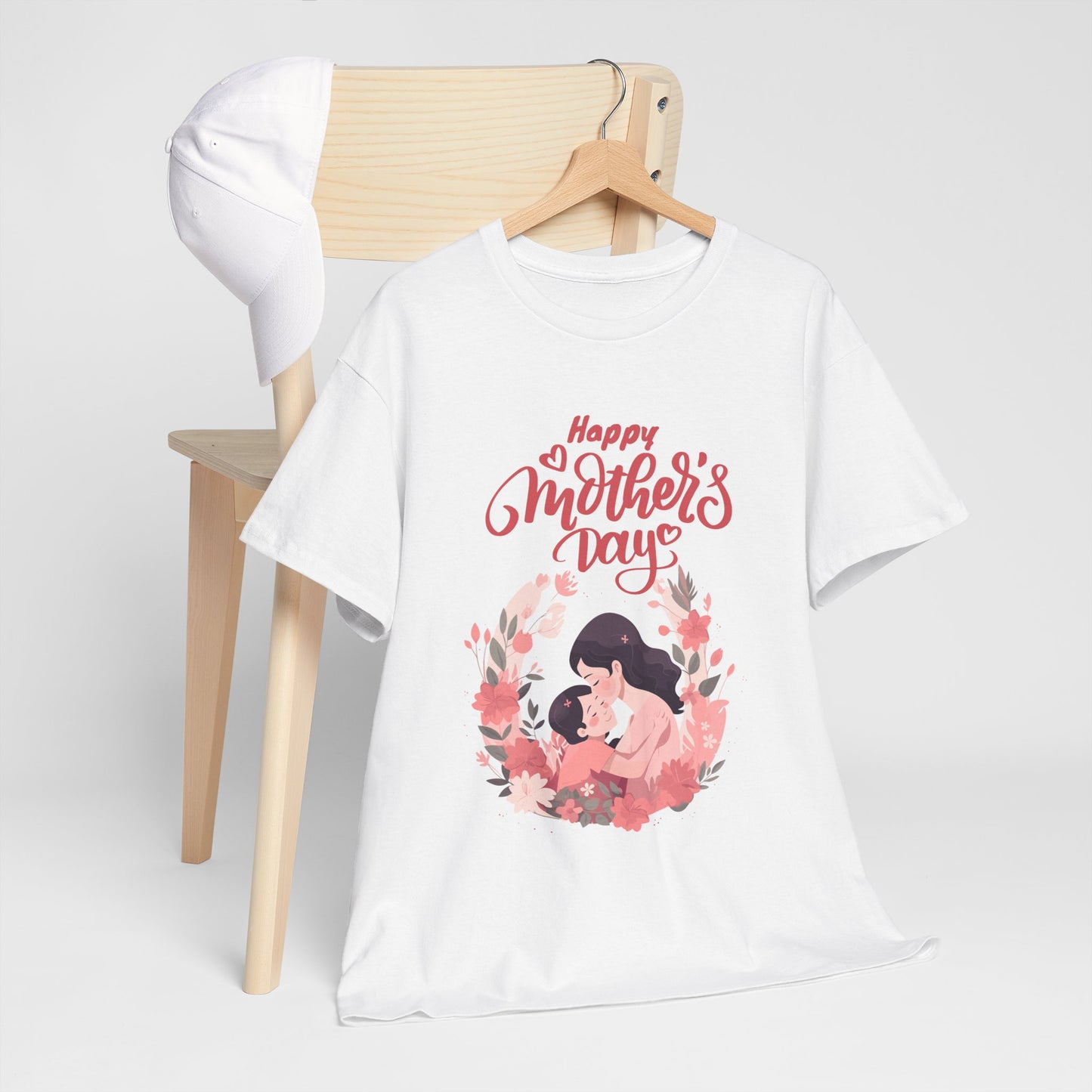 Mother’s Day Tee — "Happy Mother's Day" Floral Mom & Child Shirt