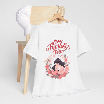 Mother’s Day Tee — "Happy Mother's Day" Floral Mom & Child Shirt