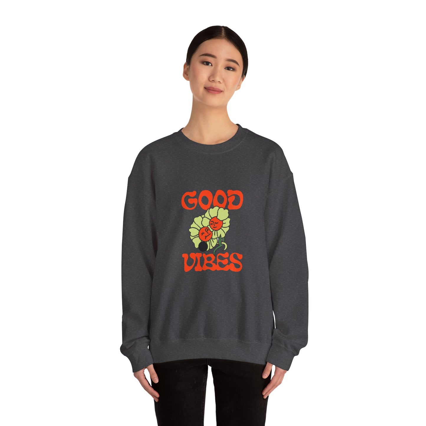 Good Vibes Floral Crewneck Sweatshirt